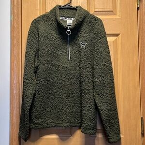 Victoria’s Secret Pink quarter zip turtleneck sherpa sweater
